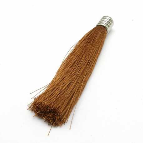 Kwastje camel zilver kapje 80 mm (1 st.)