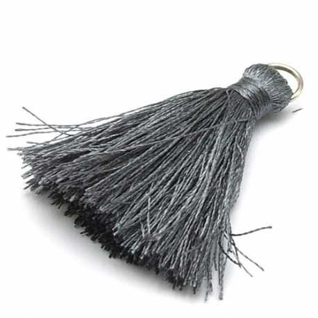 Kwastje grijs 30 mm (3 st.)