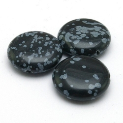 Snowflake Obsidian kraal rond 18 mm (3 st.)