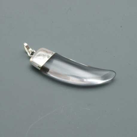 Halfedelsteen hanger tand Crystal 51 mm (1 st.)