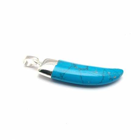 Halfedelsteen hanger tand Turquoise 51 mm (1 st.)