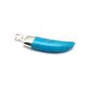 Halfedelsteen hanger tand Turquoise 51 mm (1 st.)