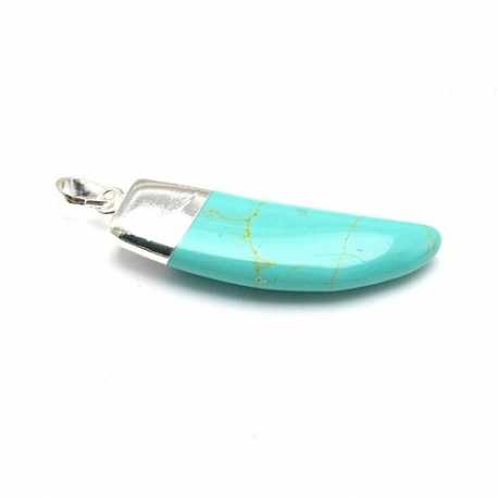 Halfedelsteen hanger tand Turquoise 51 mm (1 st.)
