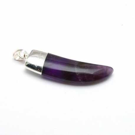 Halfedelsteen hanger tand Amethyst 51 mm (1 st.)
